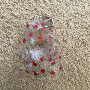 Brandy Melville clear strawberry belt